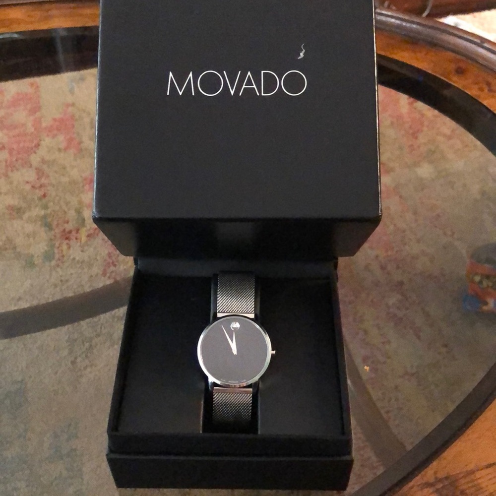 MOVADO Classic 40 mm dial Silver. Like new
